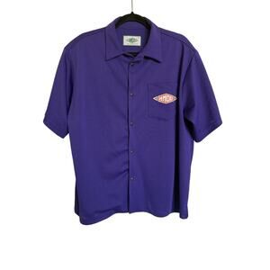 Happy Memories Don't Die Mesh Purple Button Up Shirt Men's‎ XL EUC
